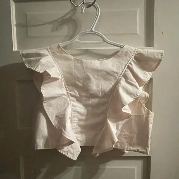 Handmade Cream Ruffle Tank - Picture 2 of 9